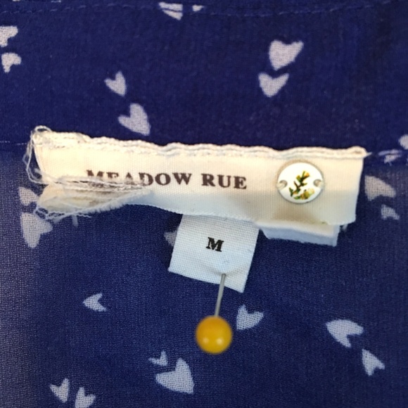 Meadow Rue Anthropologie Heart Print Button Tunic - Picture 8 of 8